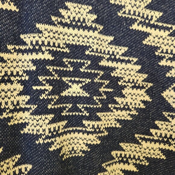 Old Navy Blue Cream Aztec Print Sweatshirt Southwest Comfy Cozy Casual Fall Cute - Picture 4 of 8